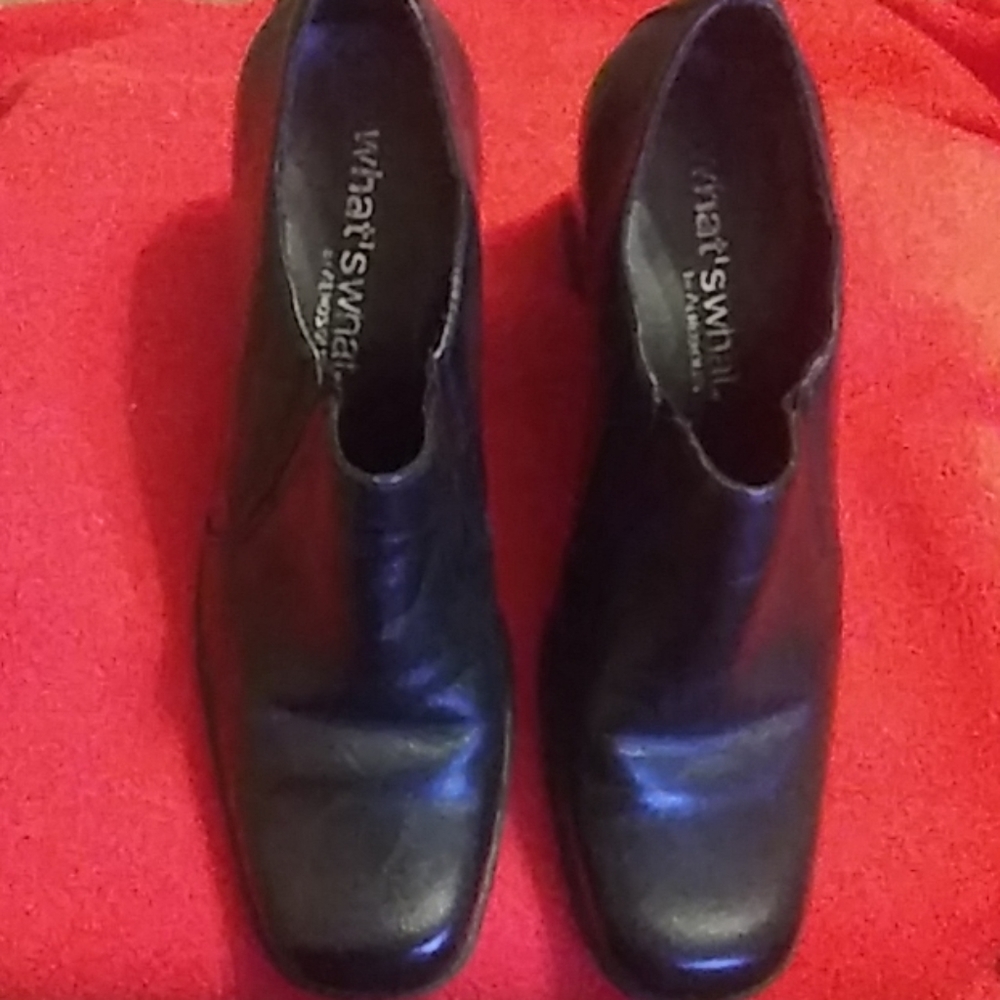 Aerosols What's What Black Leather Shoes Size 8W